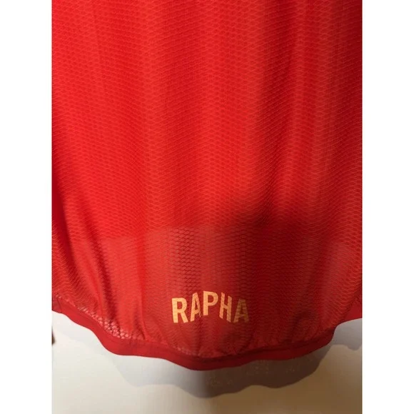 Rapha Pro Team Lightweight Wind Biking Cycling Running Jacket Red Men's Sz XXL